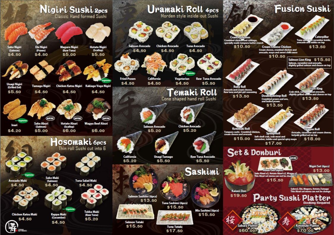 Sushi Kotobuki | Menus